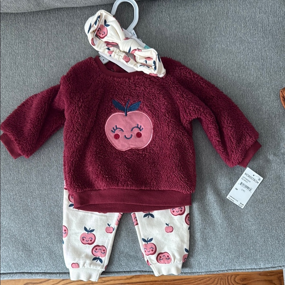 Adorable Apple Outfit with Headband